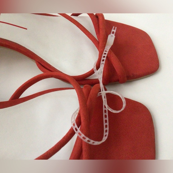 🆕DOLCE VITA ZAYLA HEELED WOODEN RED SANDALS (Sz 8.5) - Picture 13 of 16